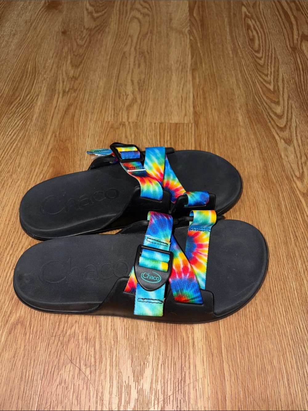 Chaco Tie-Dye Multi-Color Slide Sandals
